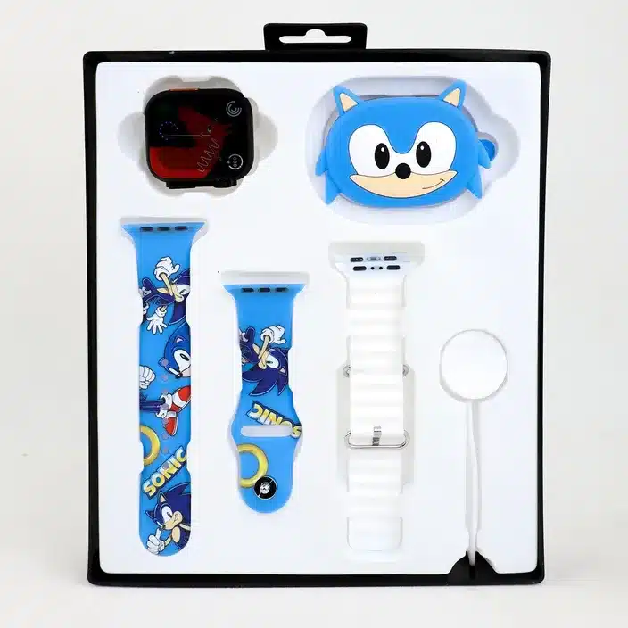 Cartoon Smart Watch Gift Set with Interchangeable Straps